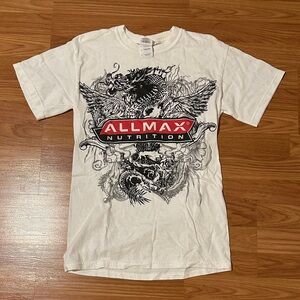 ALLMAX White Graphic Men's T-Shirt